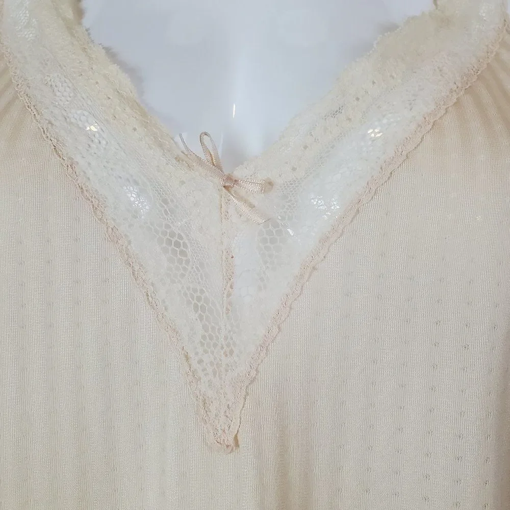 Vintage Beige Camisole Slip Tank - Picture 6 of 8